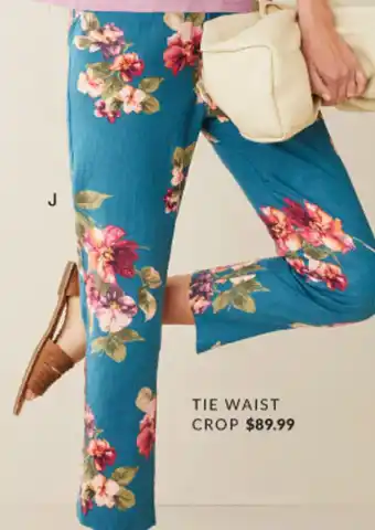 EziBuy Capture linen blend tie waist crop offer