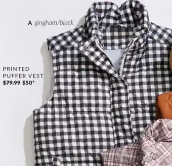 Capture printed puffer vest