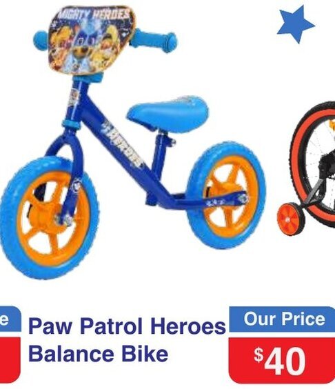 paw patrol balance bike