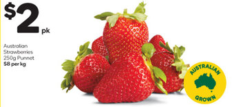 Woolworths Australian strawberries 250g punnet offer