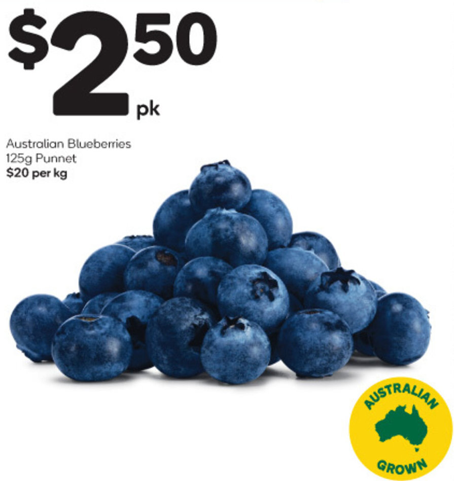 Australian Blueberries 125g offer at Woolworths