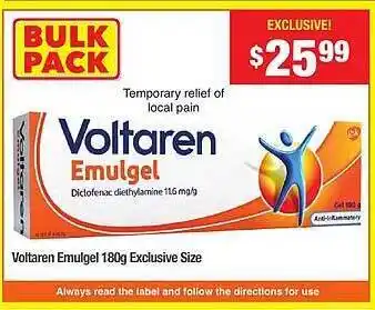 My Chemist Voltaren emulgel 180g offer