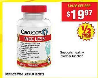 My Chemist Caruso's wee less 60 tablets offer
