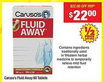 Caruso's fluid away 60 tablets
