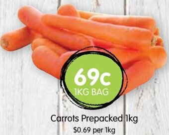 Spudshed Carrots prepacked 1kg offer