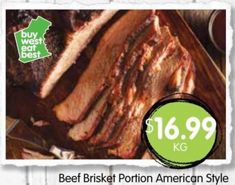 Spudshed Beef brisket portion american style offer