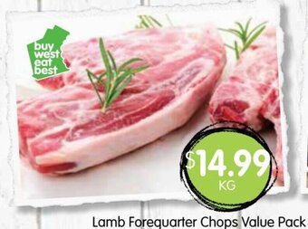 Spudshed Lamb forequarter chops value pack offer