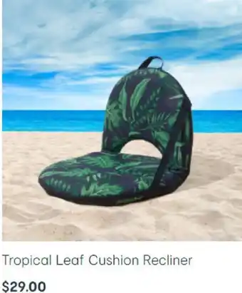 Kmart Tropical leaf cushion recliner offer