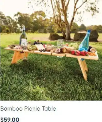 Kmart Bamboo picnic table offer