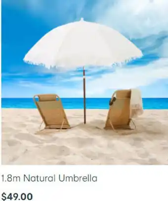 Kmart 1.8m Natural umbrella offer