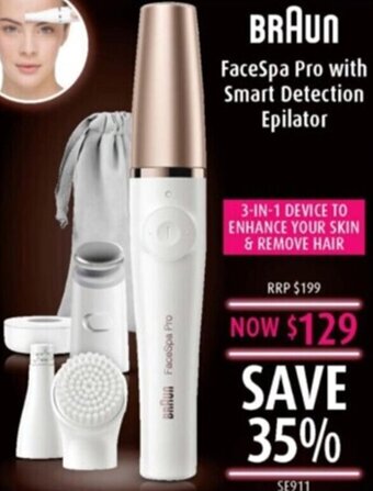 Shaver Shop Braun Facespa pro with smart detection epilator offer