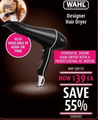 Shaver Shop WAHL designer hair dryer offer