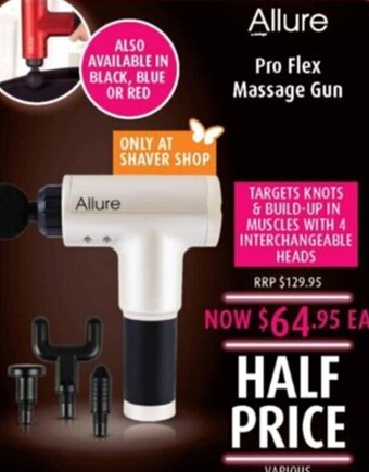 Shaver Shop Allure pro flex massage gun offer