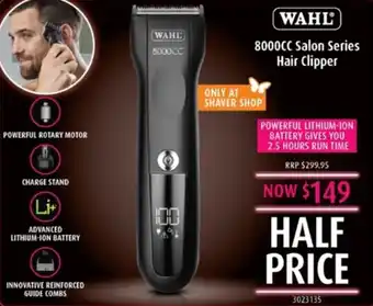 Shaver Shop WAHL 8000CC salon series hair clipper offer