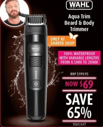 Shaver Shop WAHL Aqua trim beard & body trimmer offer