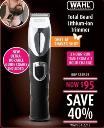 Shaver Shop WAHL Total beard lithium-ion trimmer offer