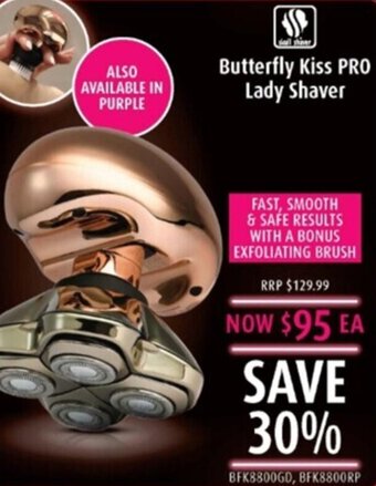Shaver Shop Butterfly Kiss pro lady shaver offer