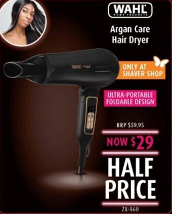 Shaver Shop WAHL argan care hair dryer offer