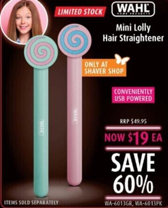 WAHL Mini Lolly hair straightener