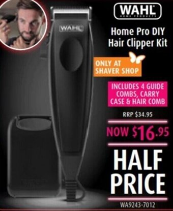 Shaver Shop WAHL Home pro diy hair clipper kit offer