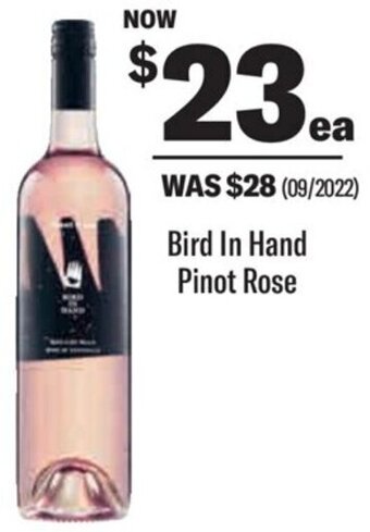 Liquorland Bird in hand pinot rose offer