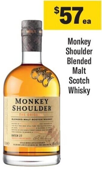 Liquorland Monkey shoulder blended malt scotch whisky offer