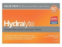 Chemist Warehouse Hydralyte Orange Effervescent Electrolyte 60 Tablets offer