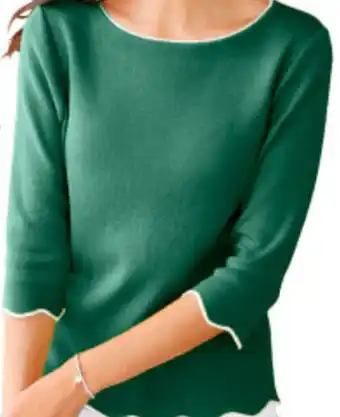 EziBuy Euro edit contrast scallop sweater offer