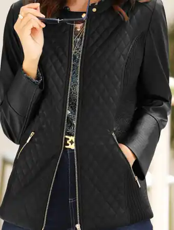 Euro edit quilt look pu jacket