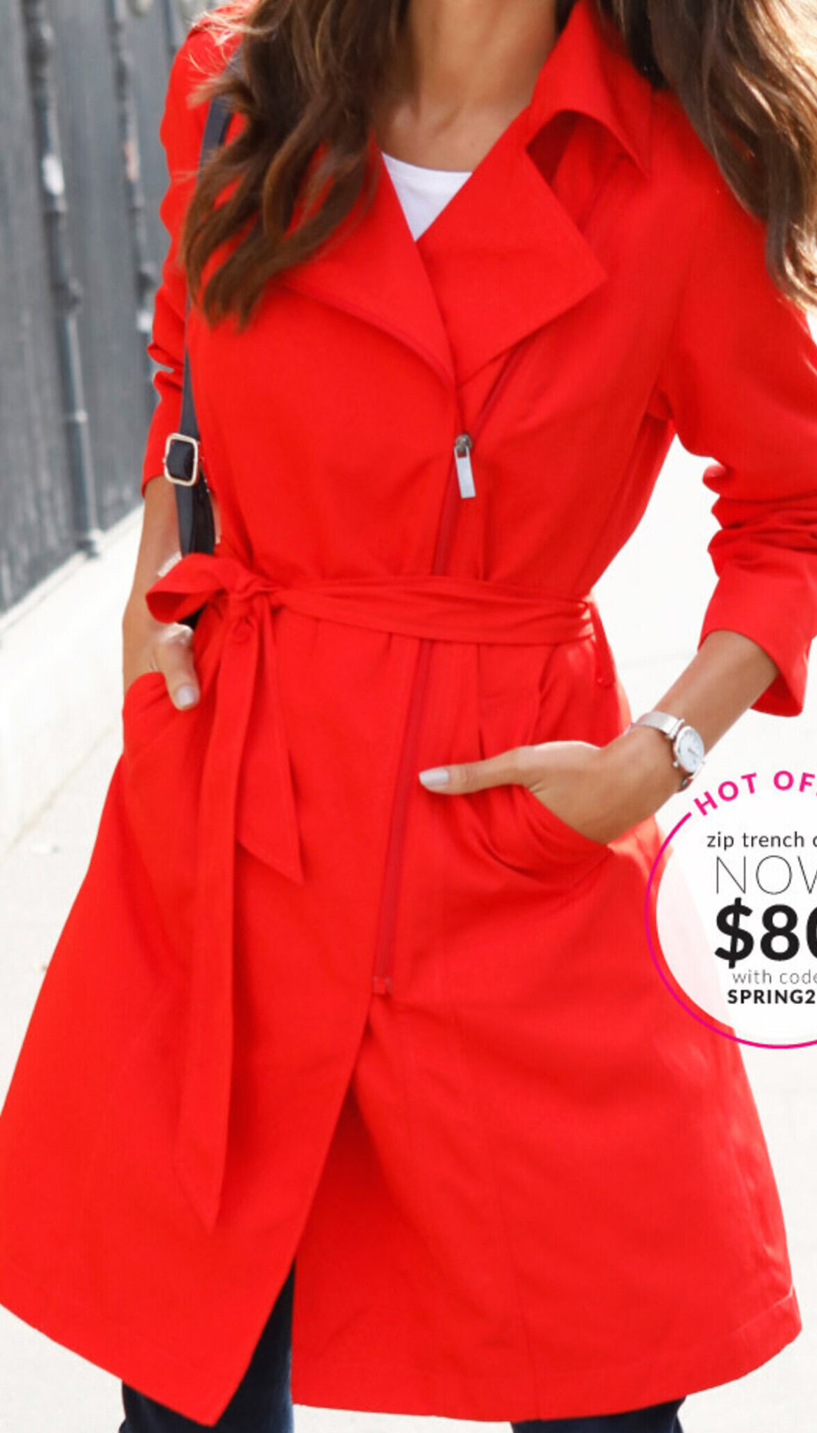 Euro edit zip trench coat offer at EziBuy