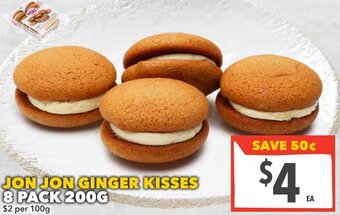 Jon Jon Ginger Kisses 8 pack 200g