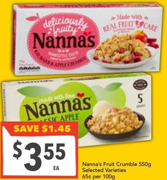 Nanna's fruit crumble 550g