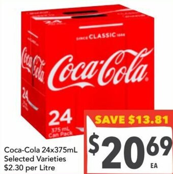 Ritchies Coca-cola 24x375ml offer