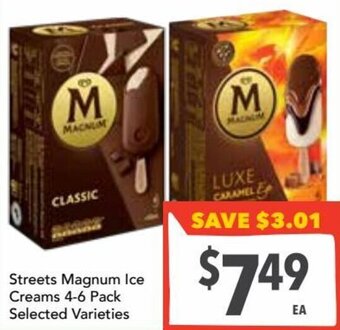 Ritchies Streets Magnum ice cream 4-6 pack offer