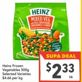 Ritchies Heinz frozen vegetables 500g offer