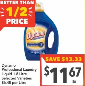 Ritchies Dynamo professional laundry liquid 1.8 litre offer