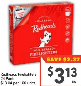 Ritchies Redheads firelighters 24 pack offer