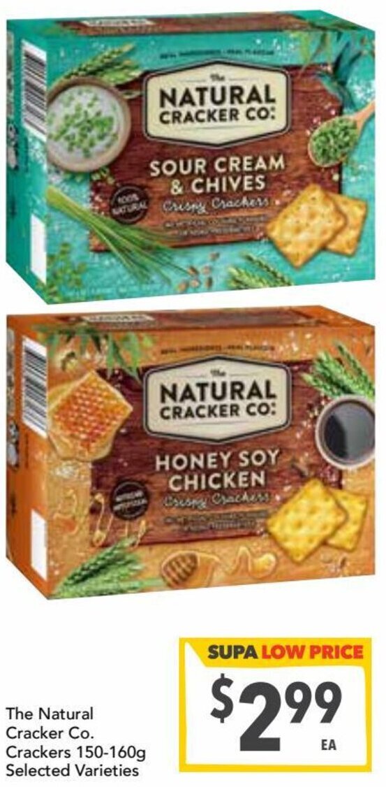 The Natural Cracker Co. Crackers 150160g offer at Ritchies