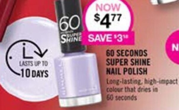 60 Seconds Super Shine Nail Polish offer at Priceline 60 Seconds Super Shine Nail Polish offer at Priceline
