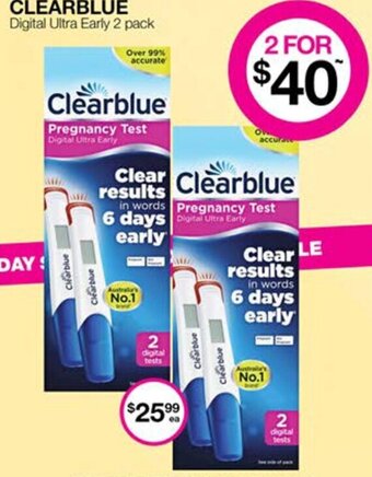 Priceline Clearblue Digital Ultra Early 2 Pack offer