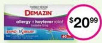 Priceline Demazin Allergy+Hayfever Relief 60 Tablets offer