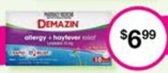 Priceline Demazin Allergy+Hayfever Relief 10 Tablets offer