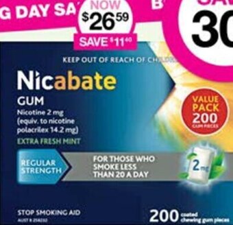 Nicabate gum 2mg value pack 200