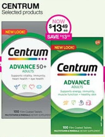Priceline Centrum selected products offer