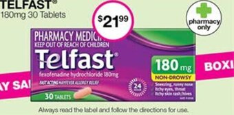 Priceline Telfast 180mg 30 Tablets offer
