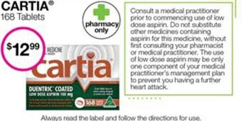 Priceline Cartia 168 Tablets offer