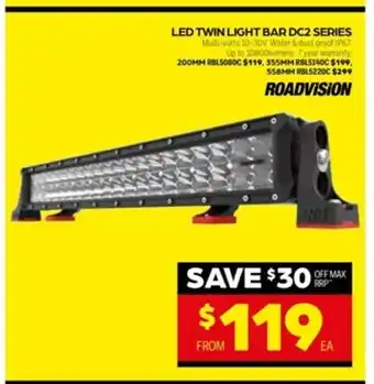 Autopro Roadvision LED Twin Light Bar DC2 Series offer