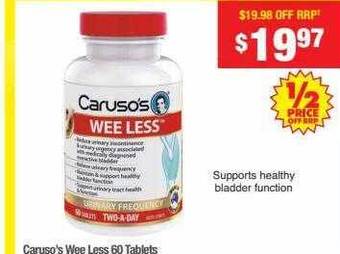 Chemist Warehouse Caruso's wee less 60 tablets offer