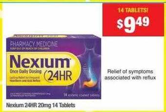 Chemist Warehouse Nexium 24hr 20mg 14 tablets offer