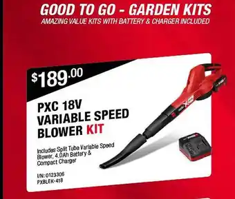 Pxc 18v variable speed blower kit